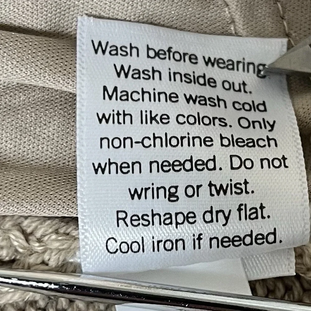 LC Lauren Conrad Pointelle Top Women 3X Beige White Sleeveless Lined Scallop Hem - Picture 10 of 12